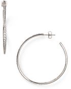 Nadri Large Pave Hoop Earrings - Lyst