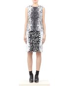 Reed Krakoff Crocodile Printed Frayed Silk Tank Top - Lyst