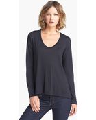 Splendid Long Sleeve Jersey Tee - Lyst