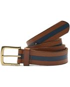 Tommy Hilfiger Pieced Stripe Leather Belt - Lyst