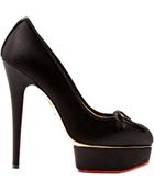 Charlotte Olympia Fonteyn Satin Platform Pump - Lyst