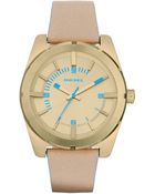 Diesel Womens Nude Leather Strap 44mm - Lyst