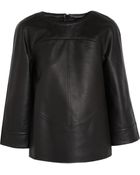 Fendi Structured Leather Top - Lyst