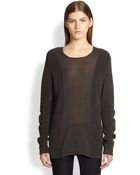 Helmut Lang Contoured Ridges Alpacasilk Sweater - Lyst