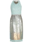 Matthew Williamson Winter Garden Sequined Organza Dress - Lyst