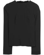 Miu Miu Crepe Top with Cutout Back - Lyst