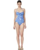 Oscar de la Renta One Piece Gingham Swimsuit - Lyst