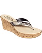 Callisto Sandy Platform Wedge Sandals - Lyst