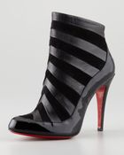 Christian Louboutin Amor Patent-suede Bootie Black - Lyst