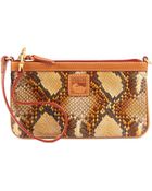 Dooney & Bourke Python Large Slim Wristlet - Lyst