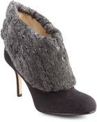 Oscar de la Renta Zarina Shearlingtrimmed Suede Ankle Boots - Lyst