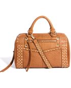 River Island Tan Studded Bowler Bag - Lyst