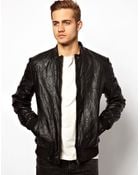 Asos Asos Leather Jacket - Lyst