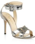 Charlotte Olympia Take 110 Leather Ankle Strap Stiletto - Lyst