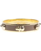 Alexander McQueen Brass Skull Bracelet - Lyst