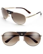 Gucci 63mm Aviator Sunglasses - Lyst