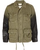 Current/Elliott The Lone Soldier Coated Cotton Jacket - Lyst