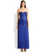 Sue Wong Strapless Gown - Lyst