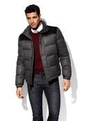 Vince Camuto Flannel Down Jacket - Lyst