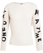 Acne Studios Lupine Knitted Wool Slogan Jumper - Lyst
