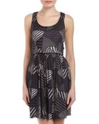 Cut25 By Yigal Azrouël Patchwork Chiffon Dress - Lyst