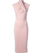 DSquared2 Structured Detail Fitted Dress - Lyst