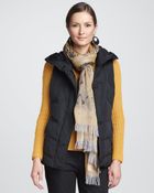 Eileen Fisher Mottled Linenwool Printed Scarf - Lyst
