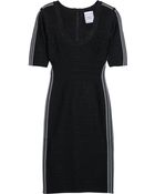 Hervé Léger Striped Bandage Mini Dress - Lyst