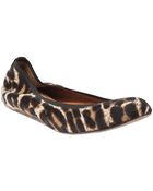Lanvin Leopard Print Ballet Flat - Lyst