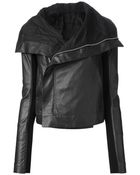 Rick Owens Leather Jacket - Lyst