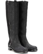 Jimmy Choo Doreen Texturedleather Knee Boots - Lyst