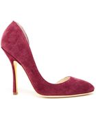 Rupert Sanderson Del Rose Brushed Suede Pumps - Lyst