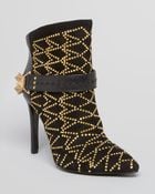 Sam Edelman Pointed Toe Booties Mila Studded High Heel - Lyst