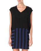 Sandro Sandro Rayure Dress - Lyst