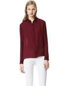 Theory Driya Shirt in Double Georgette Silk - Lyst