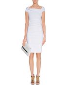 Donna Karan New York Zinc Cap Sleeve Linen Blend Dress - Lyst