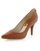 Michael Kors Michael Flex Midheel Saffiano Pump - Lyst