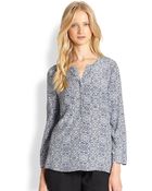 Joie Nepal Silk Printed Blouse - Lyst