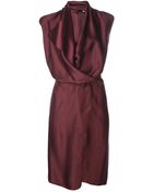 Lanvin Wrap Dress - Lyst