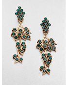 Oscar de la Renta Vine Clipon Drop Earrings - Lyst