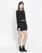 Zara Quilted Shorts - Lyst