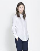 Zara Poplin Shirt - Lyst