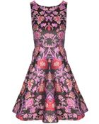 Alice + Olivia Foss Fitted Bodice Cut Out Back Dress - Lyst