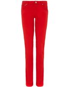 A.P.C. Red Straight Leg Jeans - Lyst