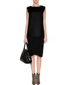 Giambattista Valli Silk Blend Dress With Fur Detail - Lyst
