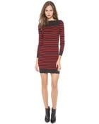 Jean Paul Gaultier Long Sleeve Striped Knit Dress - Lyst