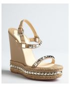 Christian Louboutin Studded Platform Wedge Sandals - Lyst