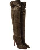 Gianvito Rossi Suede Knee High Boots - Lyst