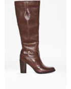 French Connection Olga Leather Knee-High Boots - Lyst