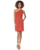Halston Heritage One Shoulder Bell Skirt Dress - Lyst